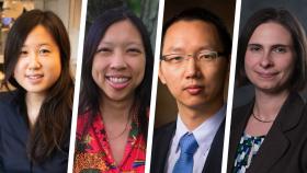 New Coulter BME faculty: Leslie Chan, Ming-fai Fong, Yue Chen, and Laura Christian.