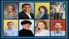 Collage of headshot photos of eight BME faculty that received promotion and tenure
