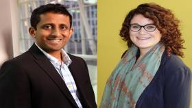 Sloan Fellows Chethan Pandarinath and Eva Dyer