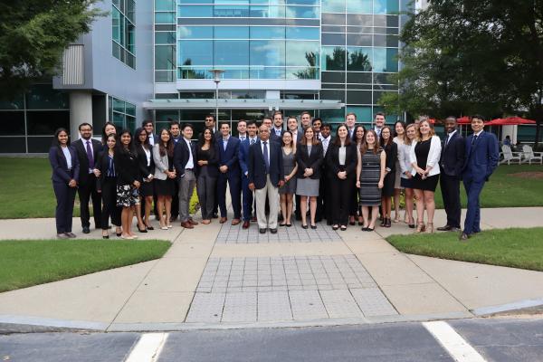 MBID Students, Class of 2019 with Sathya Gourisankar (MBID Program Director) in front, middle.