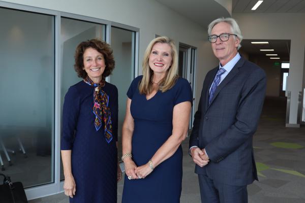 Brian Hainline visit with Children's Healthcare of Atlanta. Pictured left-to-right, Susan Margulies, Donna Hyland, Brian Hainline.