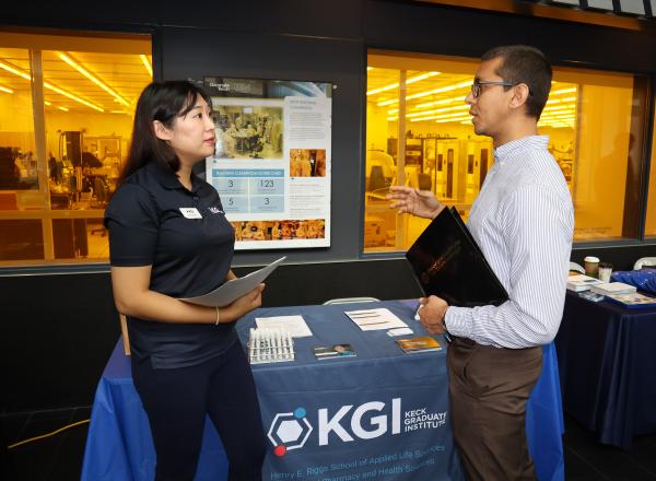 Clean rooms made for an interesting backdrop to the BME Career Fair.