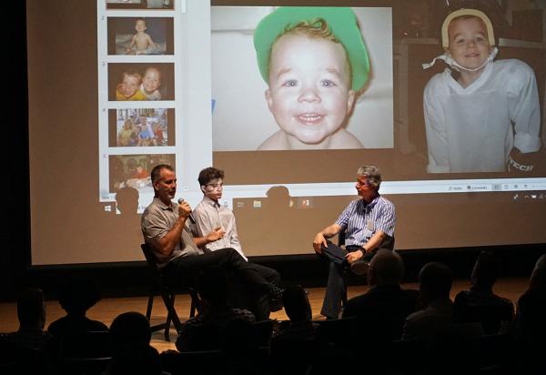 From left: Don McMahon, his son Connor, and Bruce Levine