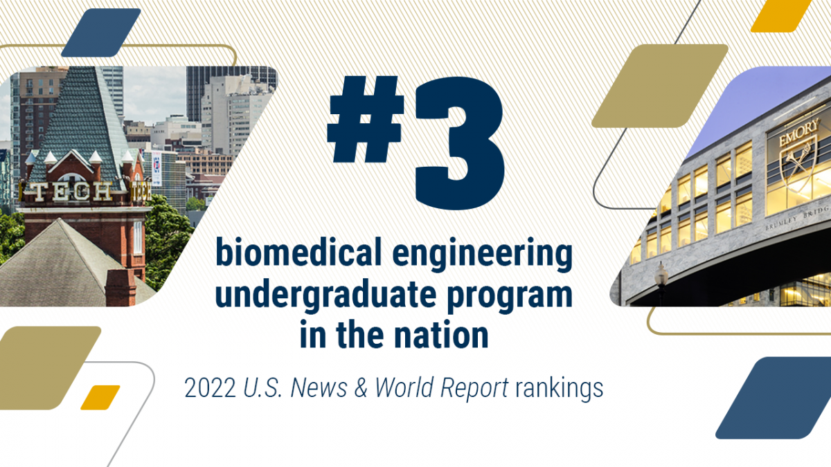 #3 biomedical engineering program in the nation - 2022 U.S. News & World Report rankings