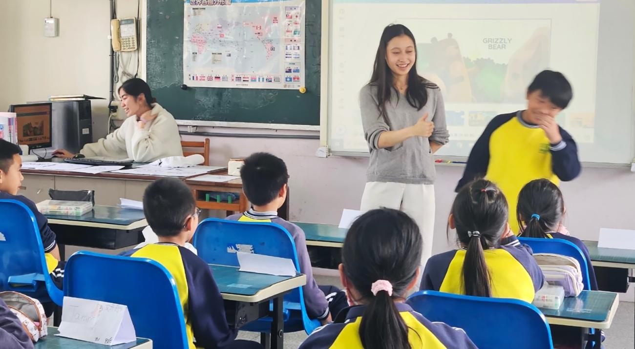 Emily Yan in the classroom